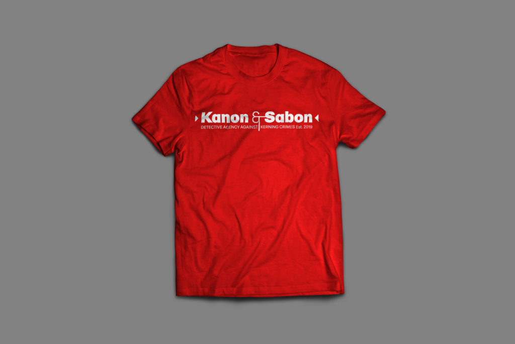 La t(ype)-shirt Kanon & Sabon